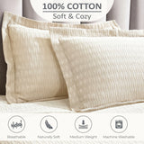Lightweight Cotton Matelassé Bedspread Set Calvert Diamond Lattice Jacquard (3-Piece)