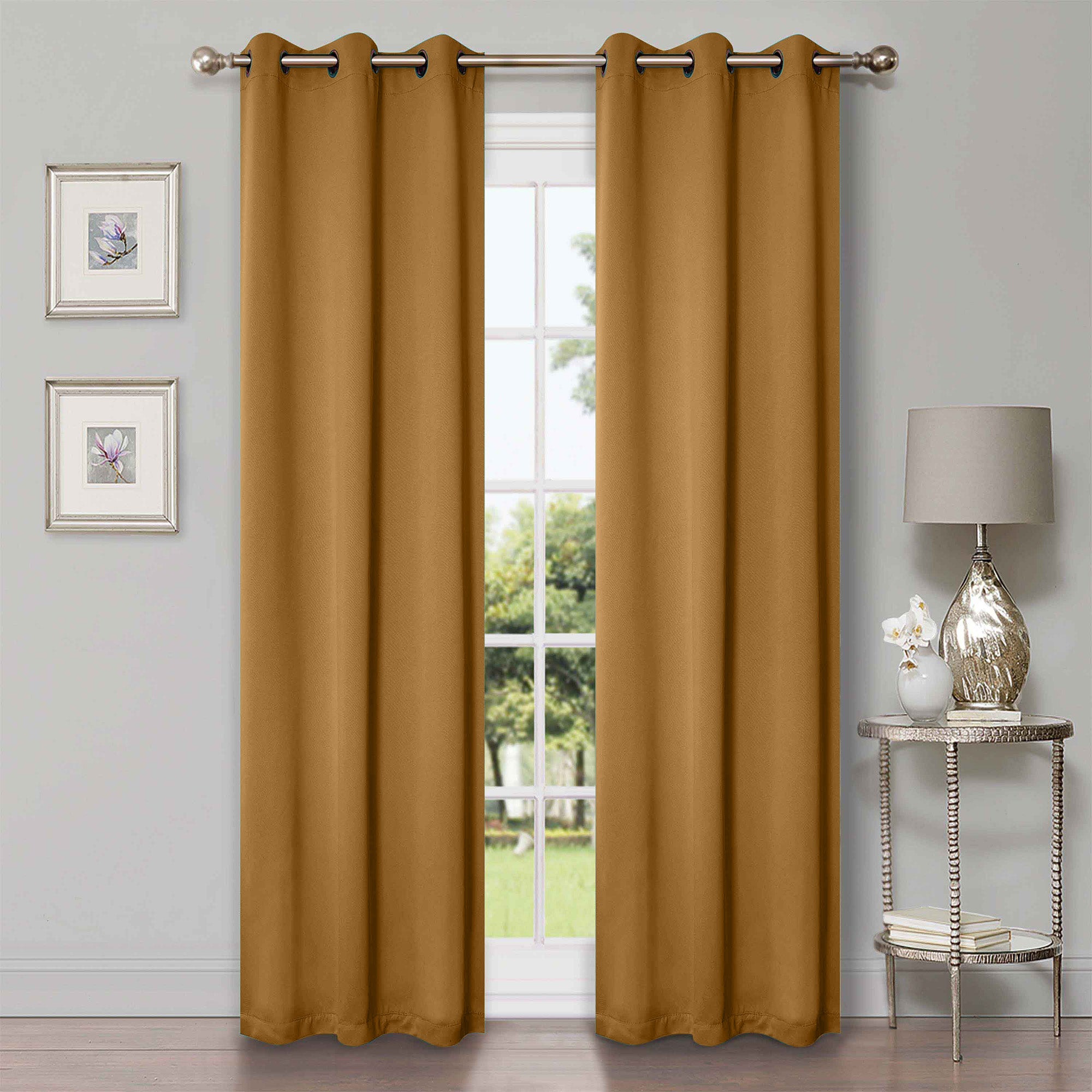 Classic Modern Solid Room Darkening Blackout Curtain Panels, Set of 2 - Blackout Curtains by Superior