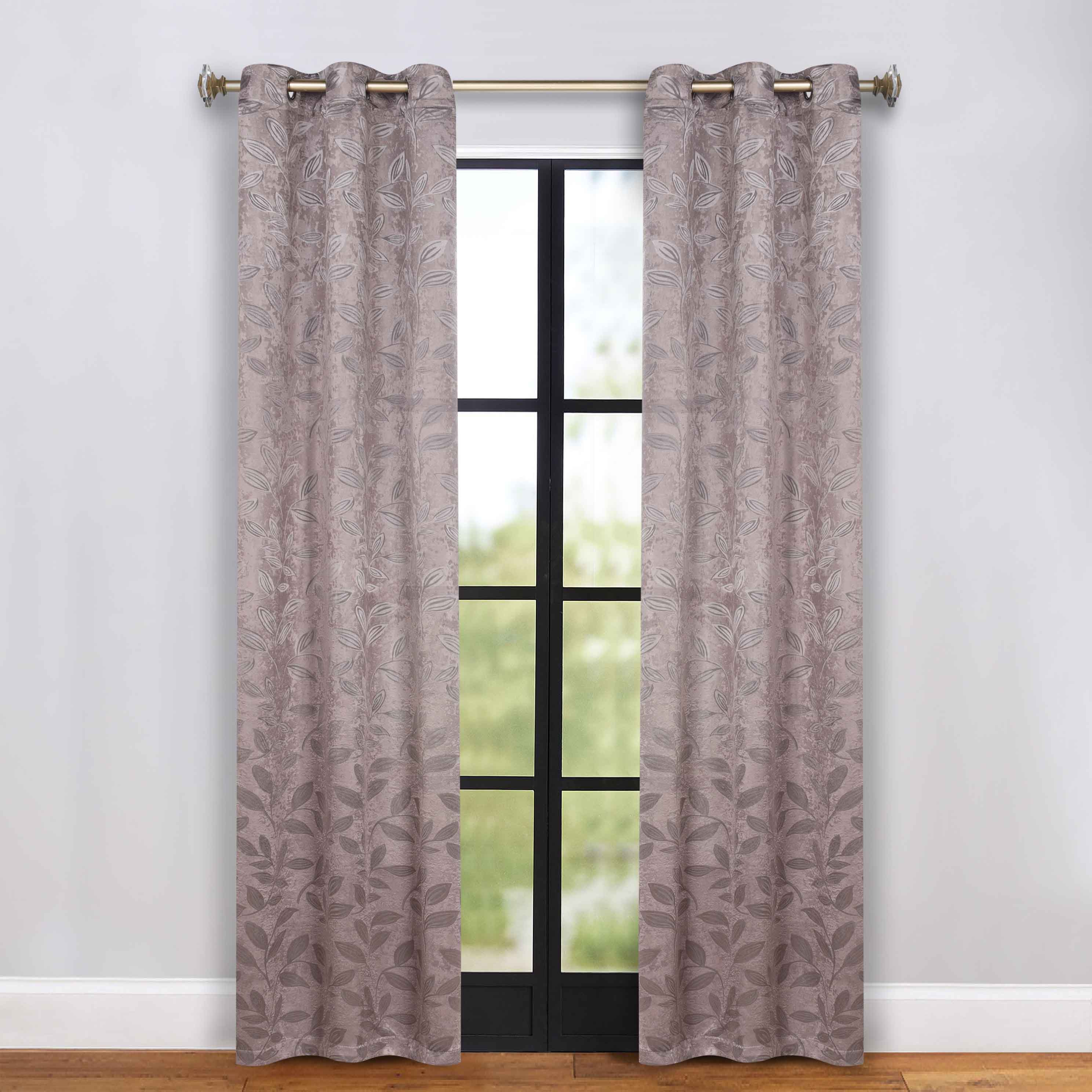 Leaves Room Darkening Grommet Blackout Curtain Panels, Set of 2 - Blackout Curtains by Superior