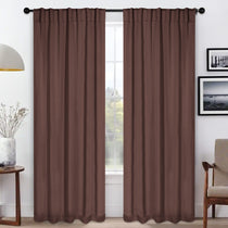 Solid Room Darkening Blackout Curtain Panels, Back Tabs, Set of 2 - Blackout Curtains by Superior Brand