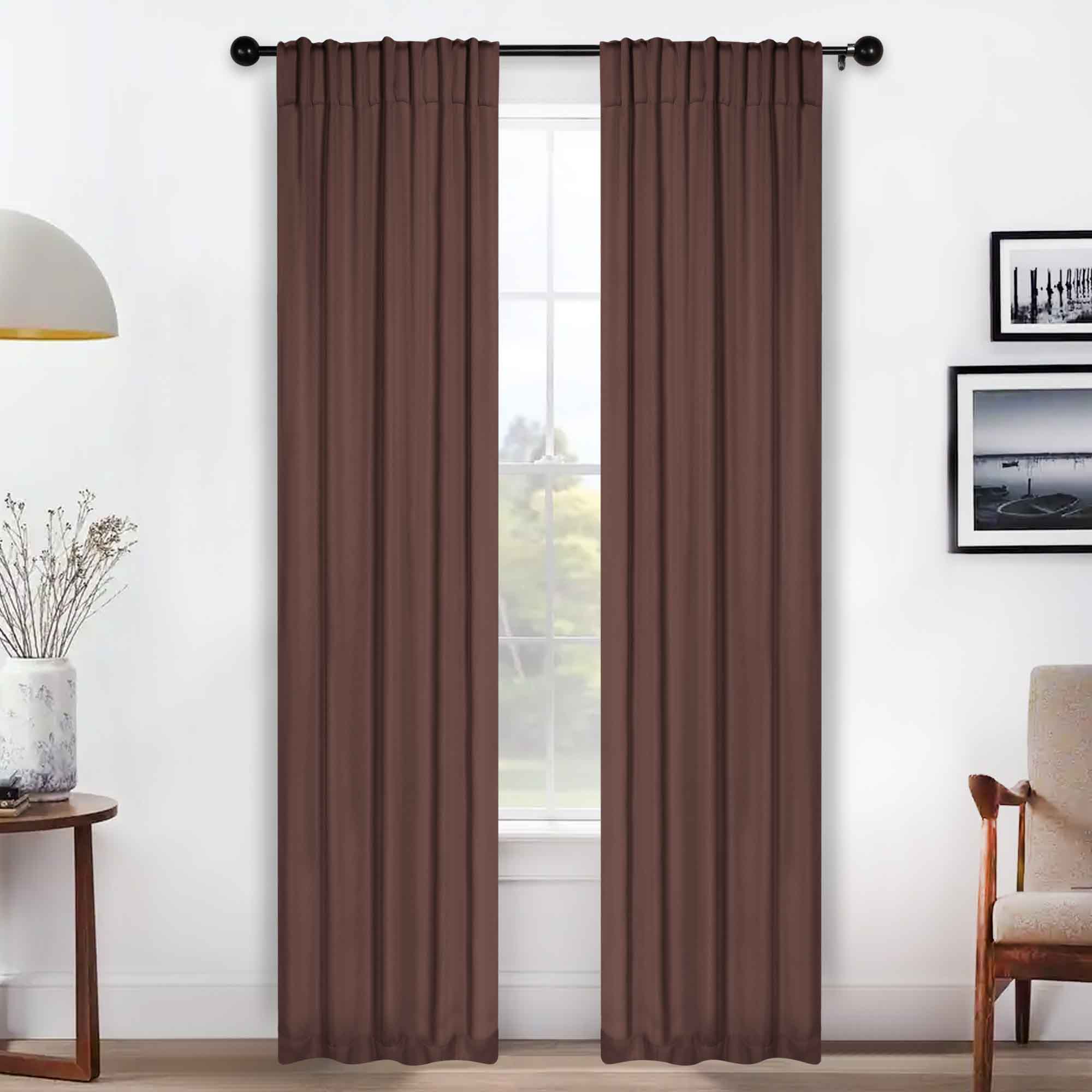 Solid Room Darkening Blackout Curtain Panels, Back Tabs, Set of 2 - Blackout Curtains by Superior Brand