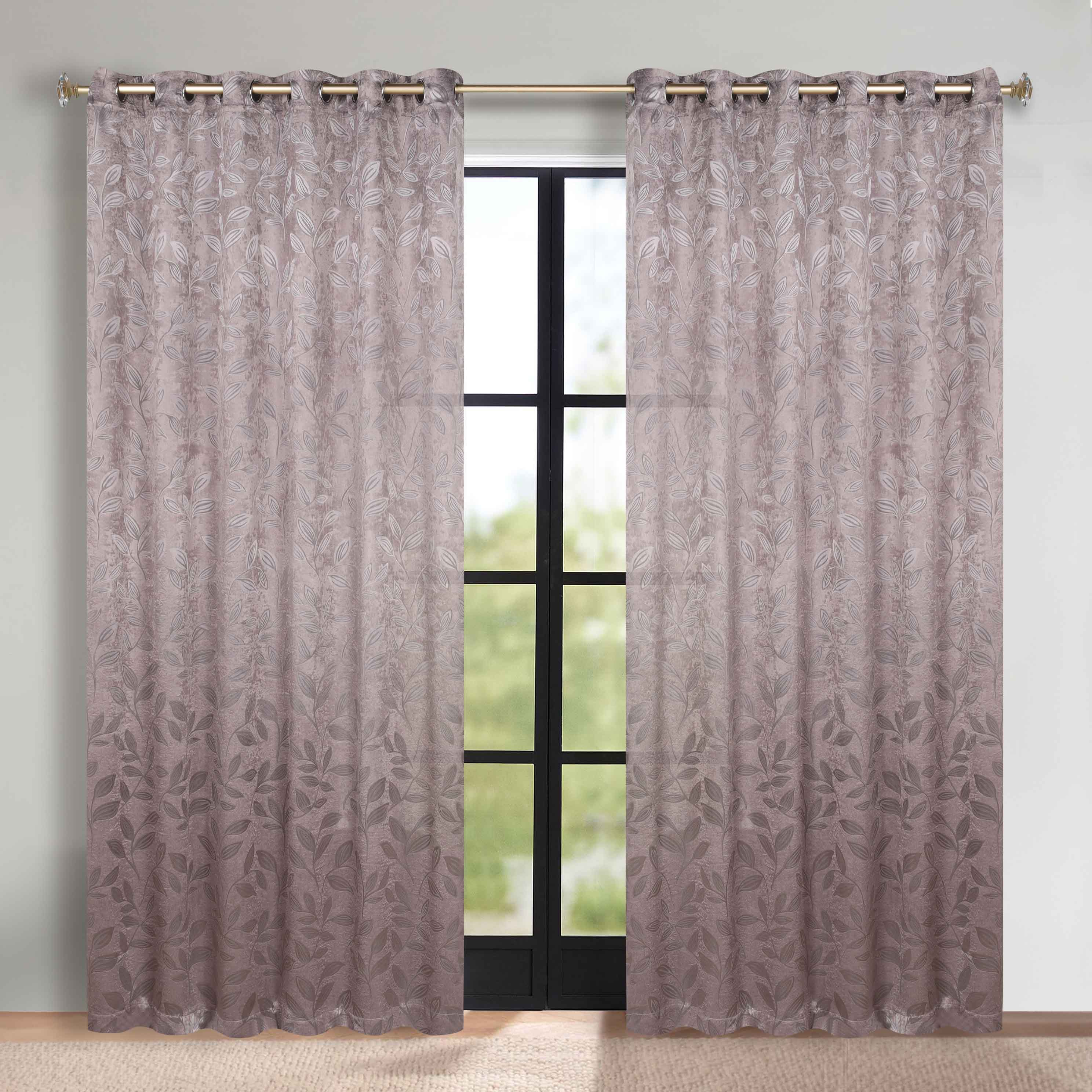 Leaves Room Darkening Grommet Blackout Curtain Panels, Set of 2 - Blackout Curtains by Superior