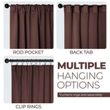 Solid Room Darkening Blackout Curtain Panels, Back Tabs, Set of 2 - Blackout Curtains by Superior