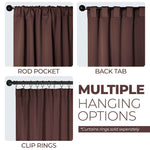 Solid Room Darkening Blackout Curtain Panels, Back Tabs, Set of 2 - Blackout Curtains by Superior