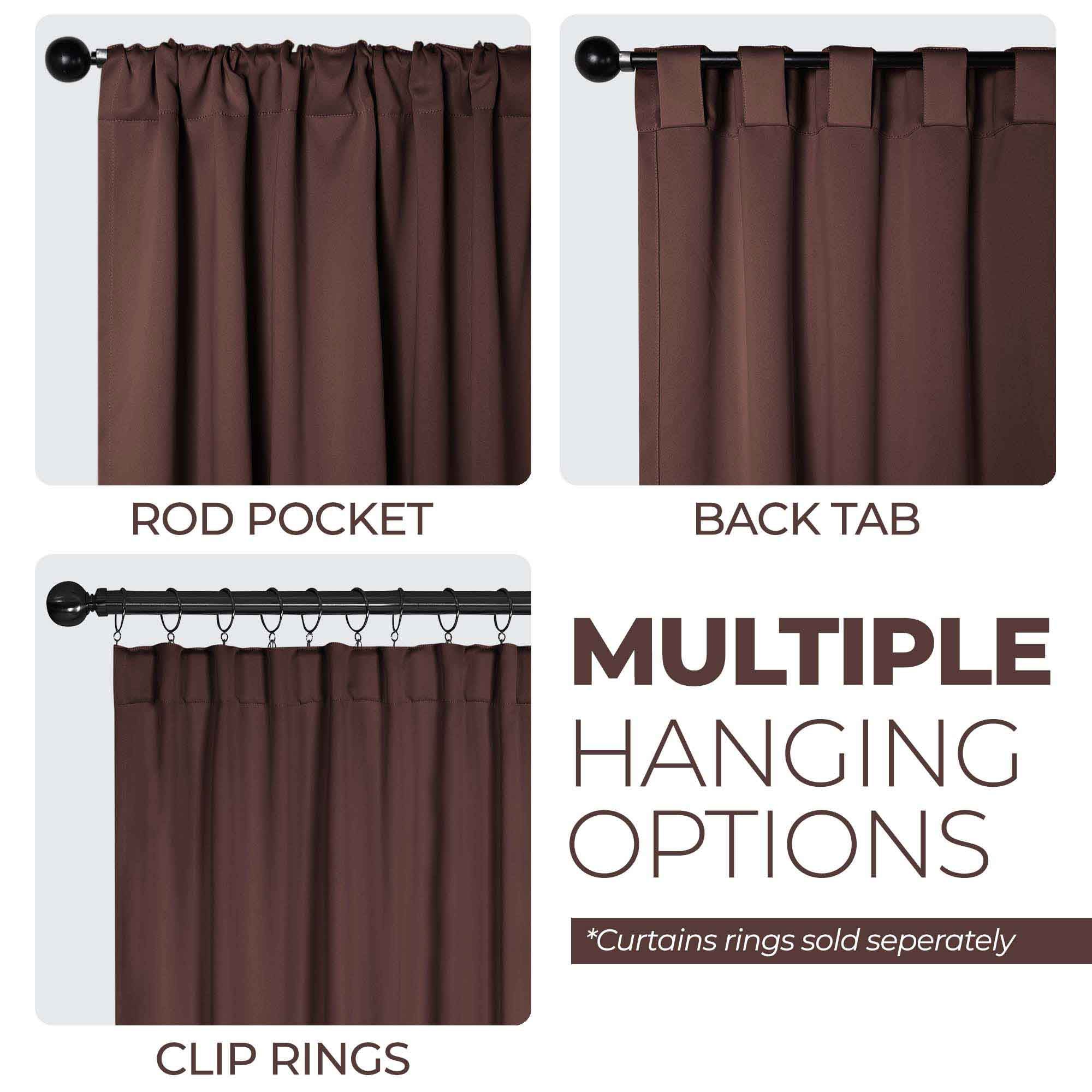 Solid Room Darkening Blackout Curtain Panels, Back Tabs, Set of 2 - Blackout Curtains by Superior
