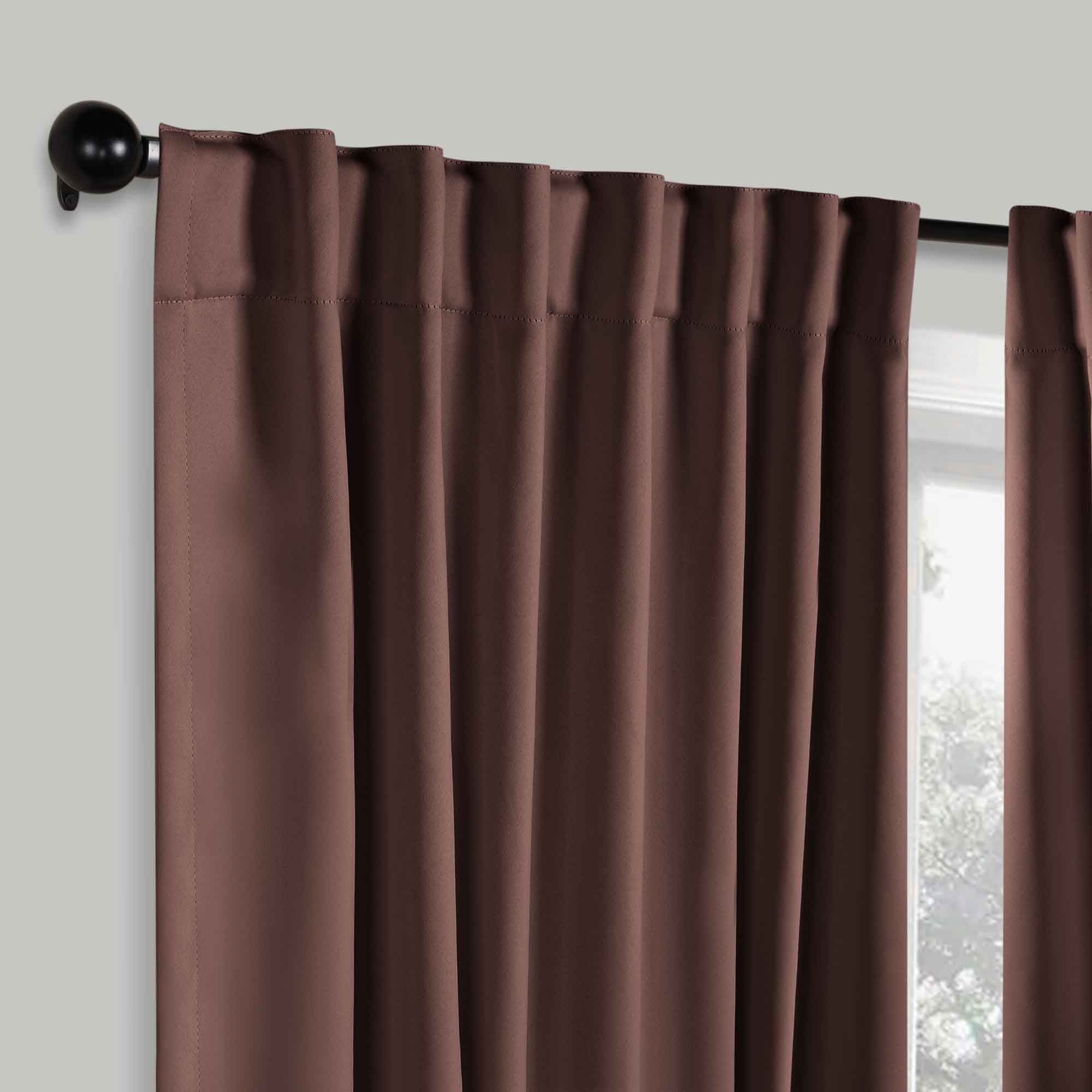 Solid Room Darkening Blackout Curtain Panels, Back Tabs, Set of 2 - Blackout Curtains by Superior