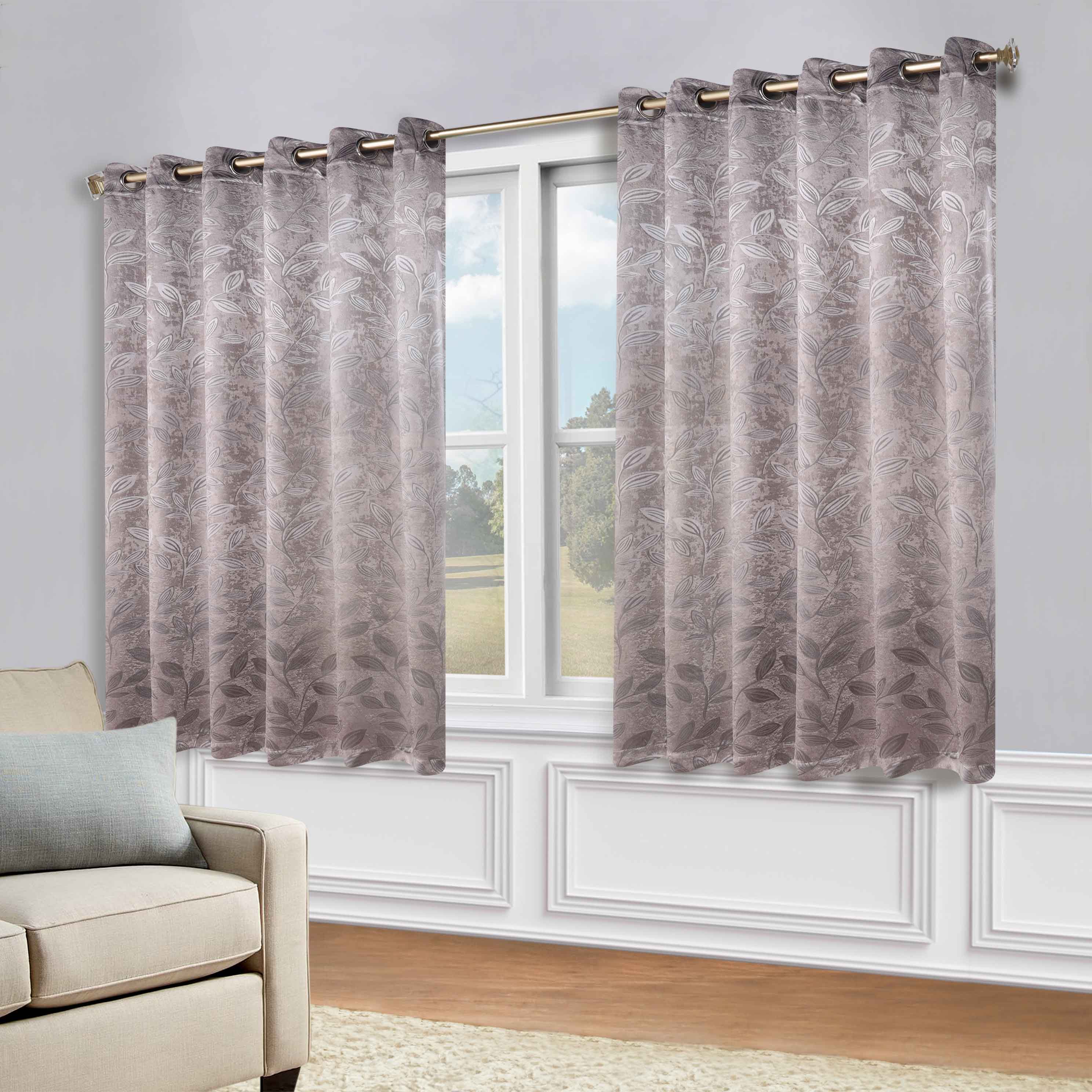 Leaves Room Darkening Grommet Blackout Curtain Panels, Set of 2 - Blackout Curtains by Superior