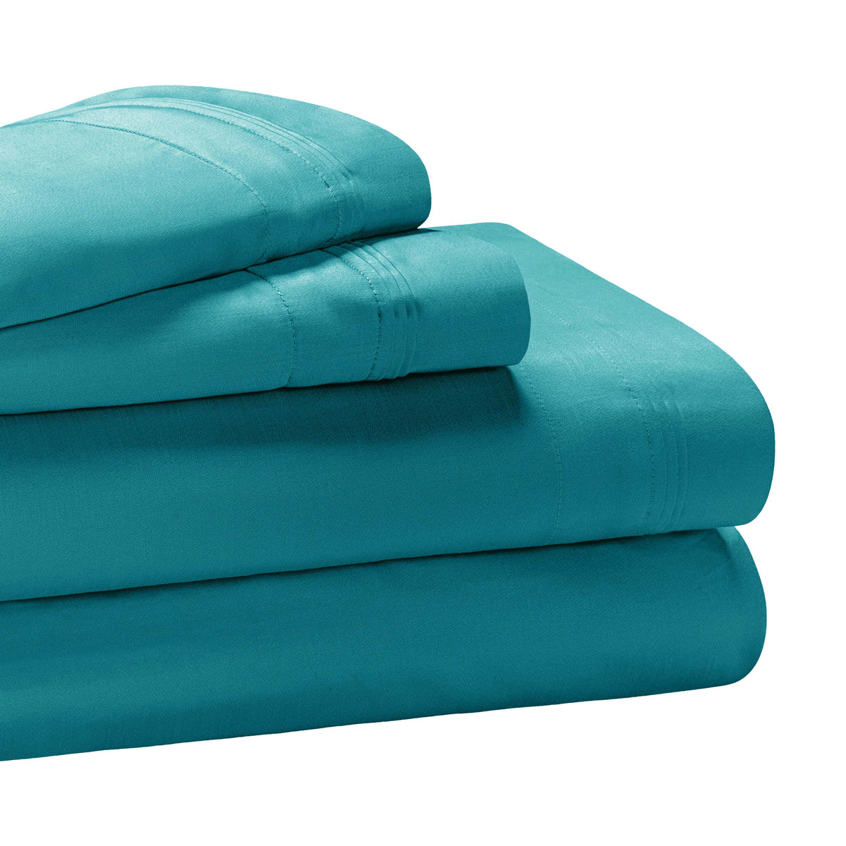 Egyptian Cotton 650 Thread Count Eco-Friendly Solid Sheet Set - Caribbean