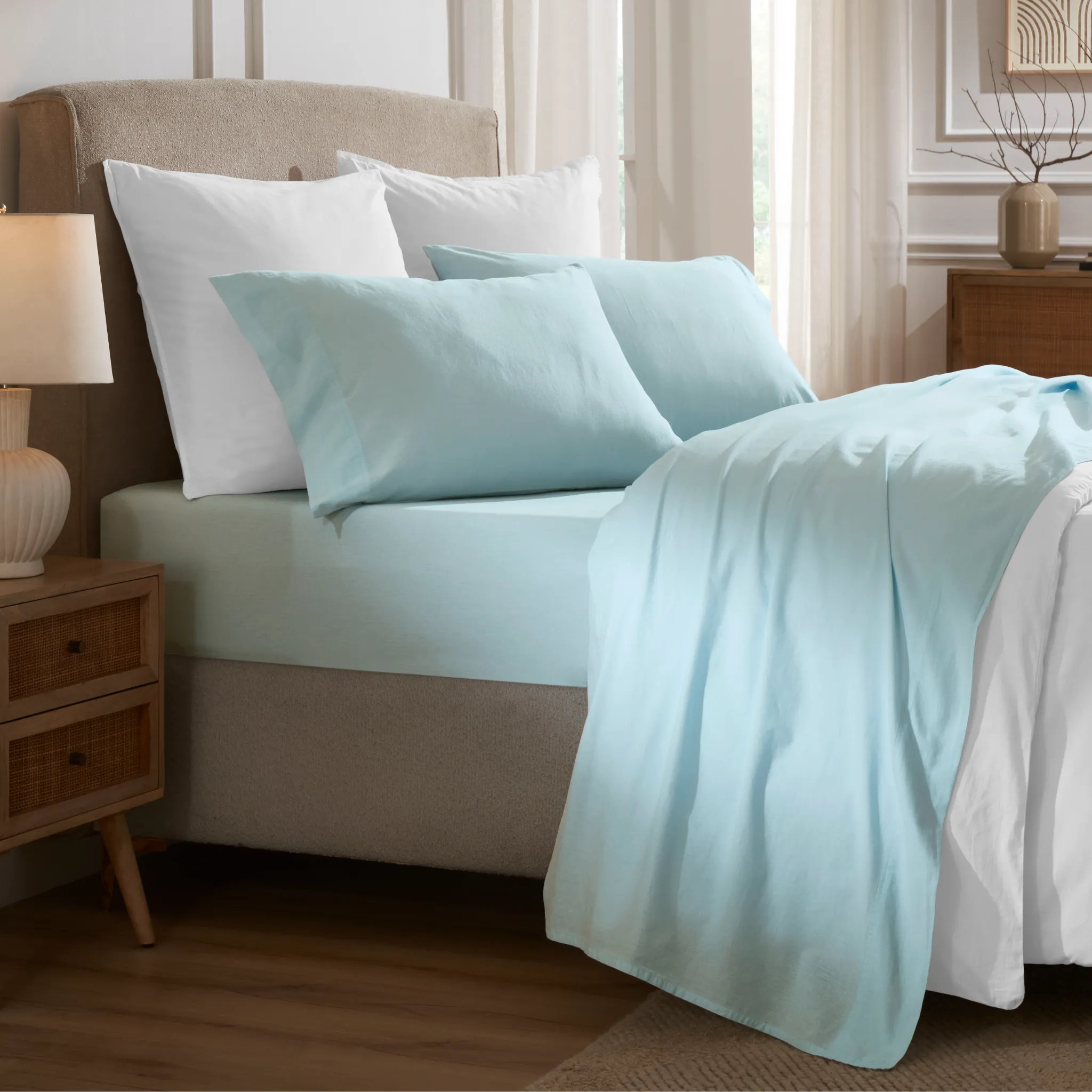 Carmen 100% Cotton Relaxed Wash Deep Pocket Bed Sheet Set - Sheet Set by Superior Brand