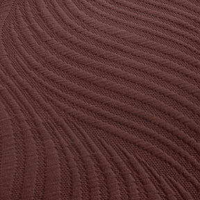 Cascade Cotton Jacquard Matelasse 3-Piece Bedspread Set - Chocolate