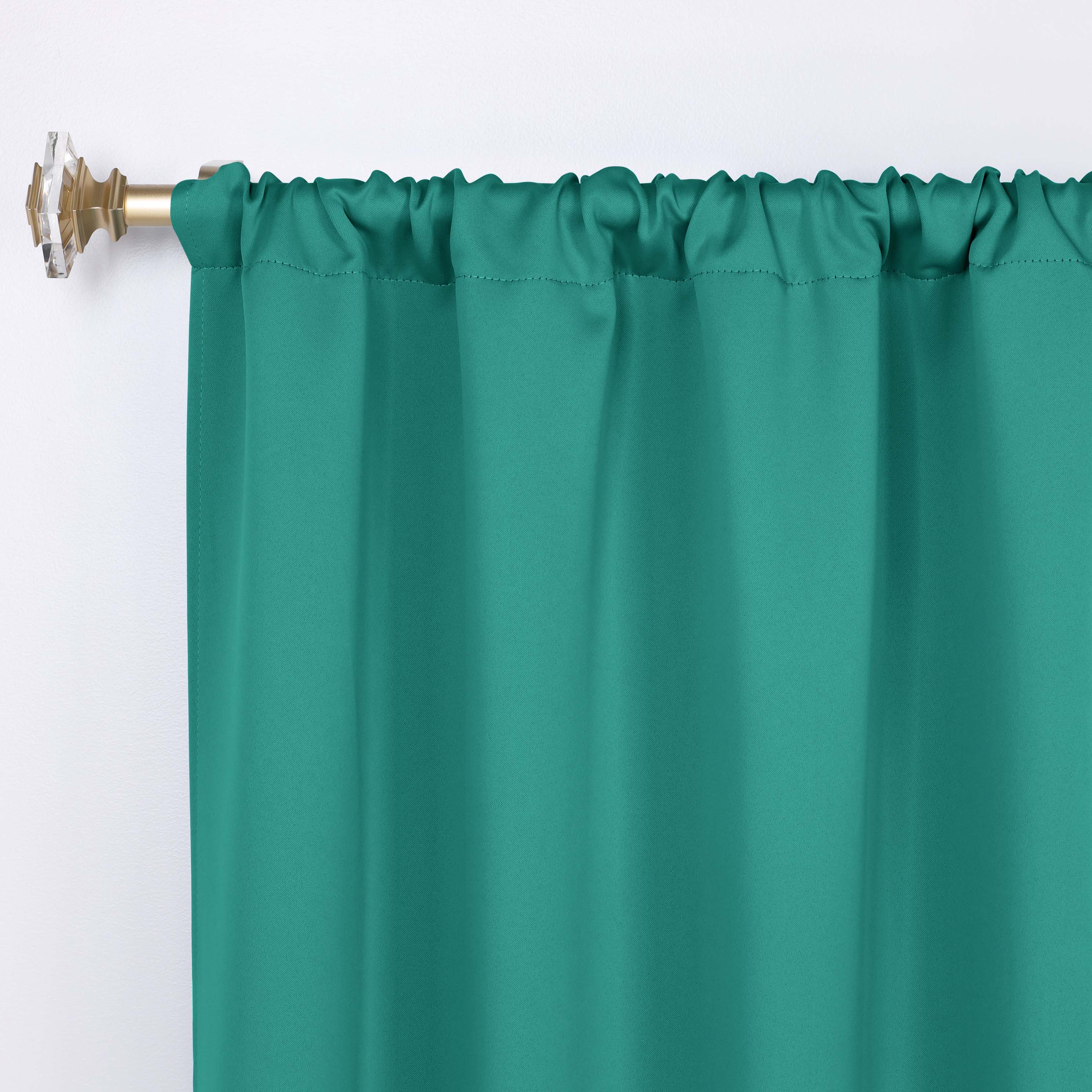 Solid Room Darkening Rod Pocket Blackout Curtain Panels, Set of 2 - Blackout Curtains by Superior