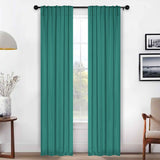 Solid Room Darkening Blackout Curtain Panels, Back Tabs, Set of 2 - Blackout Curtains by Superior