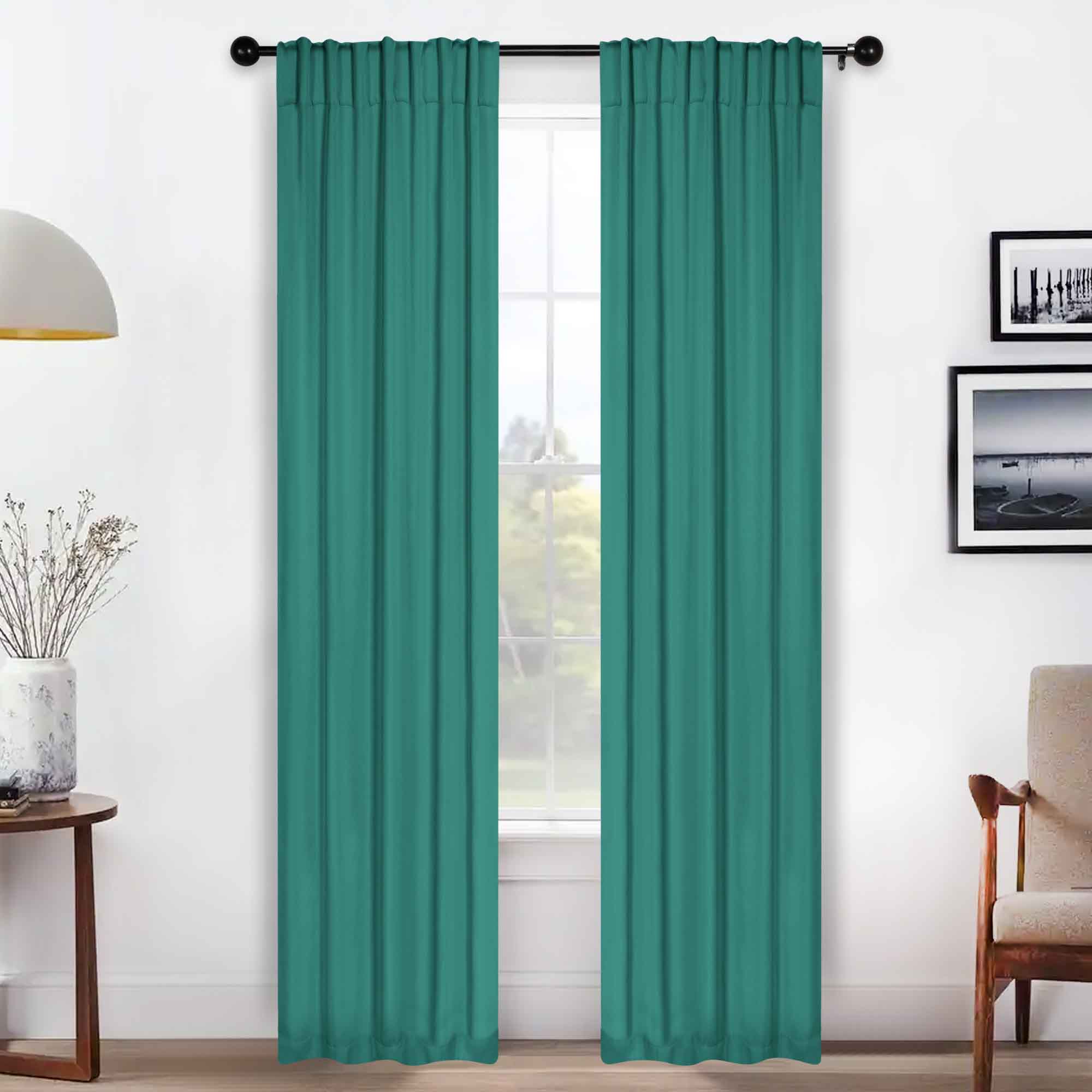 Solid Room Darkening Blackout Curtain Panels, Back Tabs, Set of 2 - Blackout Curtains by Superior