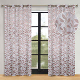 Leaves Room Darkening Washable Blackout Curtain Panels, Set of 2 - Blackout Curtains by Superior