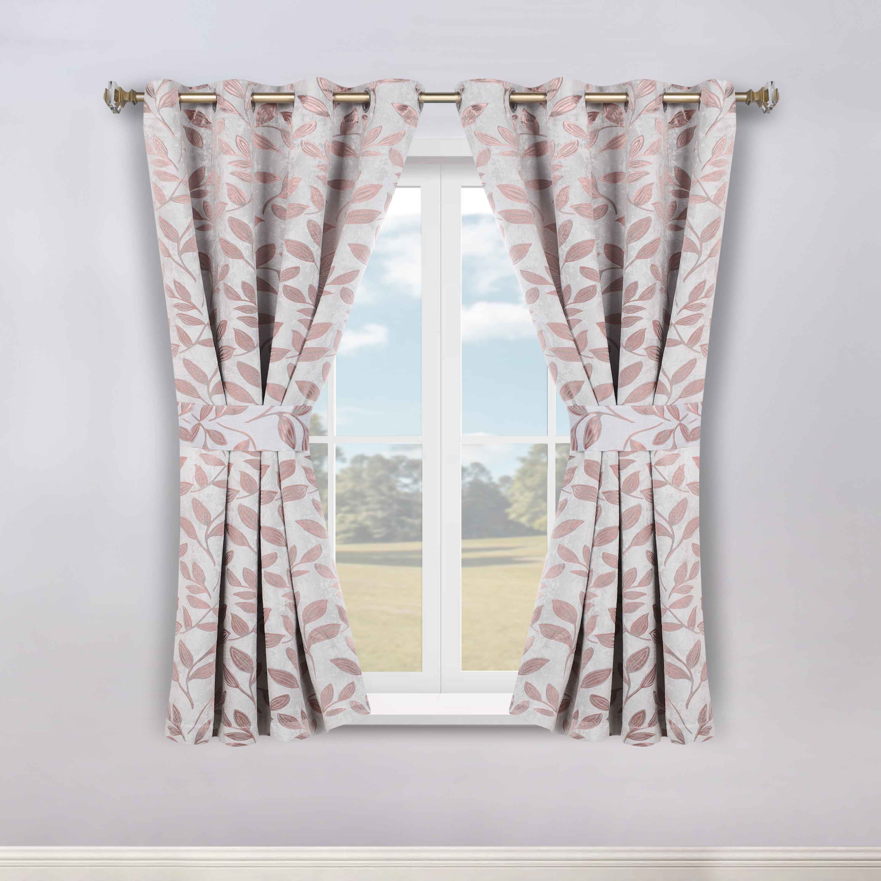 Leaves Room Darkening Washable Blackout Curtain Panels, Set of 2 - Blackout Curtains by Superior