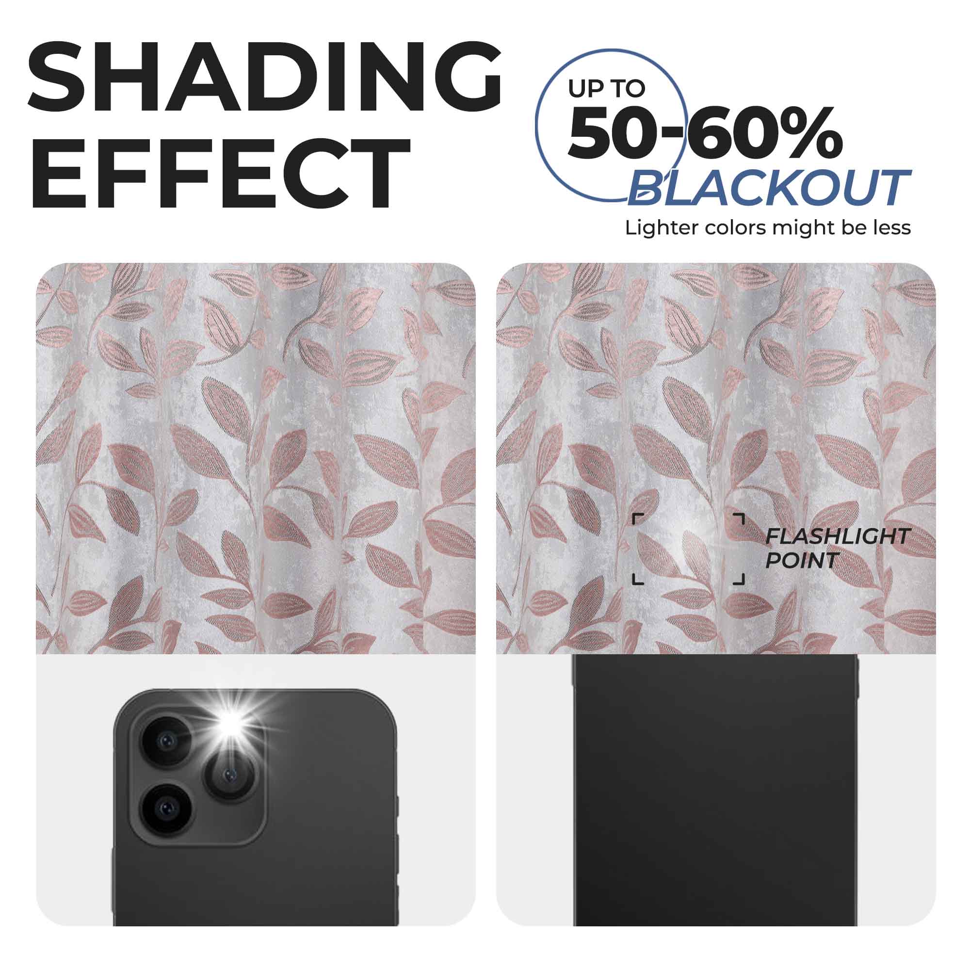 Leaves Room Darkening Washable Blackout Curtain Panels, Set of 2 - Blackout Curtains by Superior