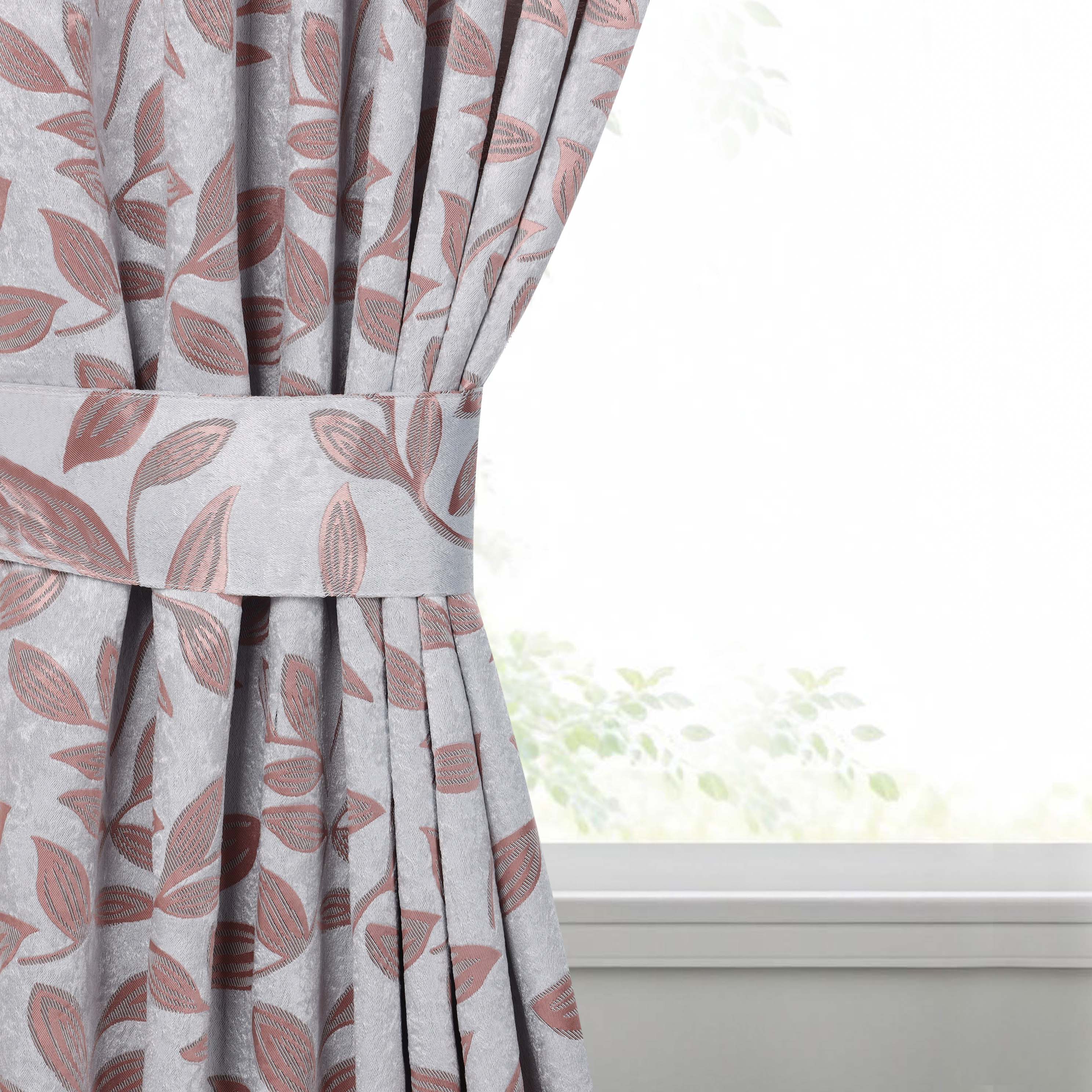 Leaves Room Darkening Washable Blackout Curtain Panels, Set of 2 - Blackout Curtains by Superior