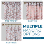 Leaves Room Darkening Back Tabs Blackout Curtain Panels, Set of 2 - Blackout Curtains by Superior