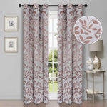 Leaves Machine Washable Room Darkening Blackout Curtains, Set of 2 - Blackout Curtains by Superior