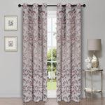 Leaves Machine Washable Room Darkening Blackout Curtains, Set of 2 - Blackout Curtains by Superior
