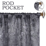 Leaves Room Darkening Washable Blackout Curtain Panels, Set of 2 - Blackout Curtains by Superior