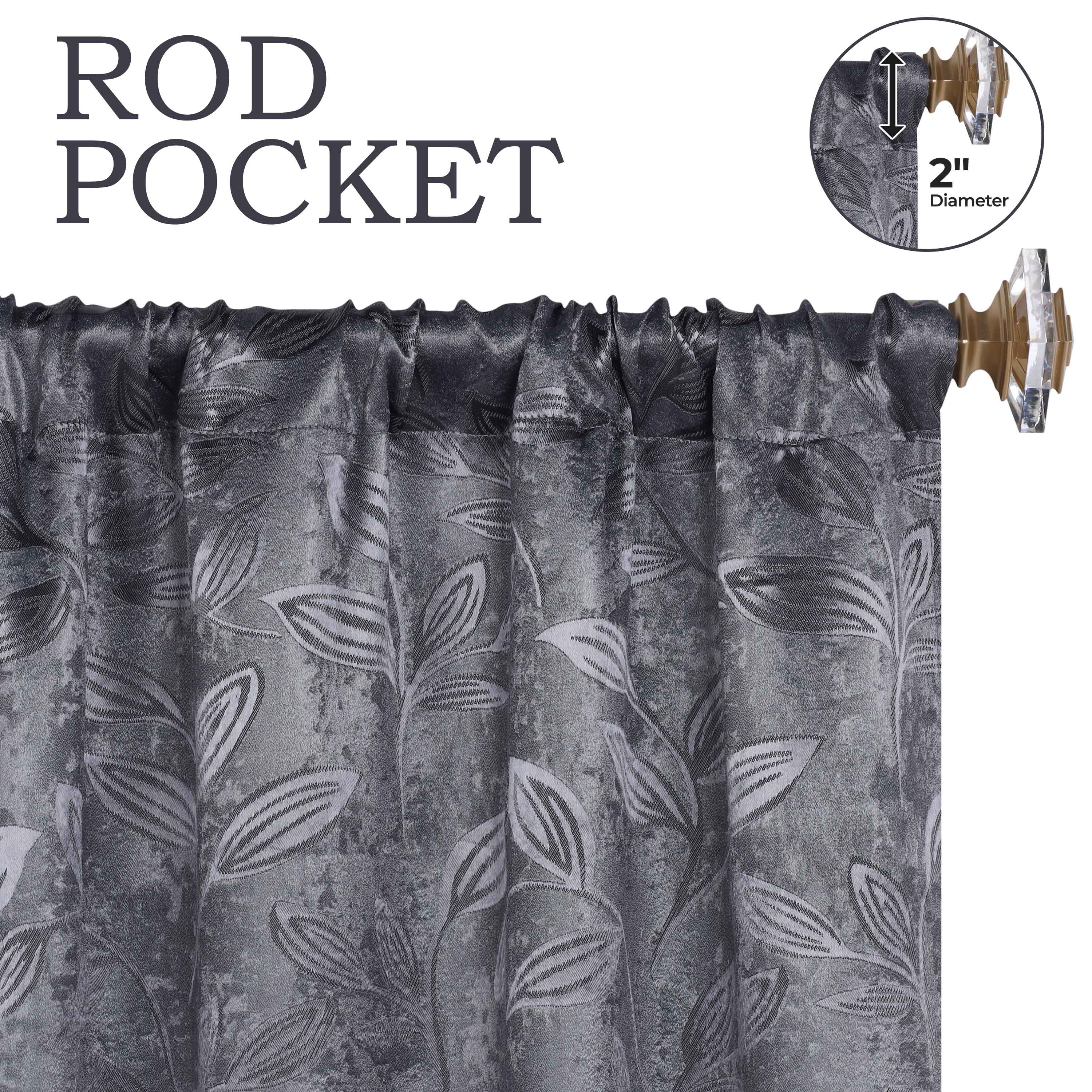 Leaves Room Darkening Washable Blackout Curtain Panels, Set of 2 - Blackout Curtains by Superior