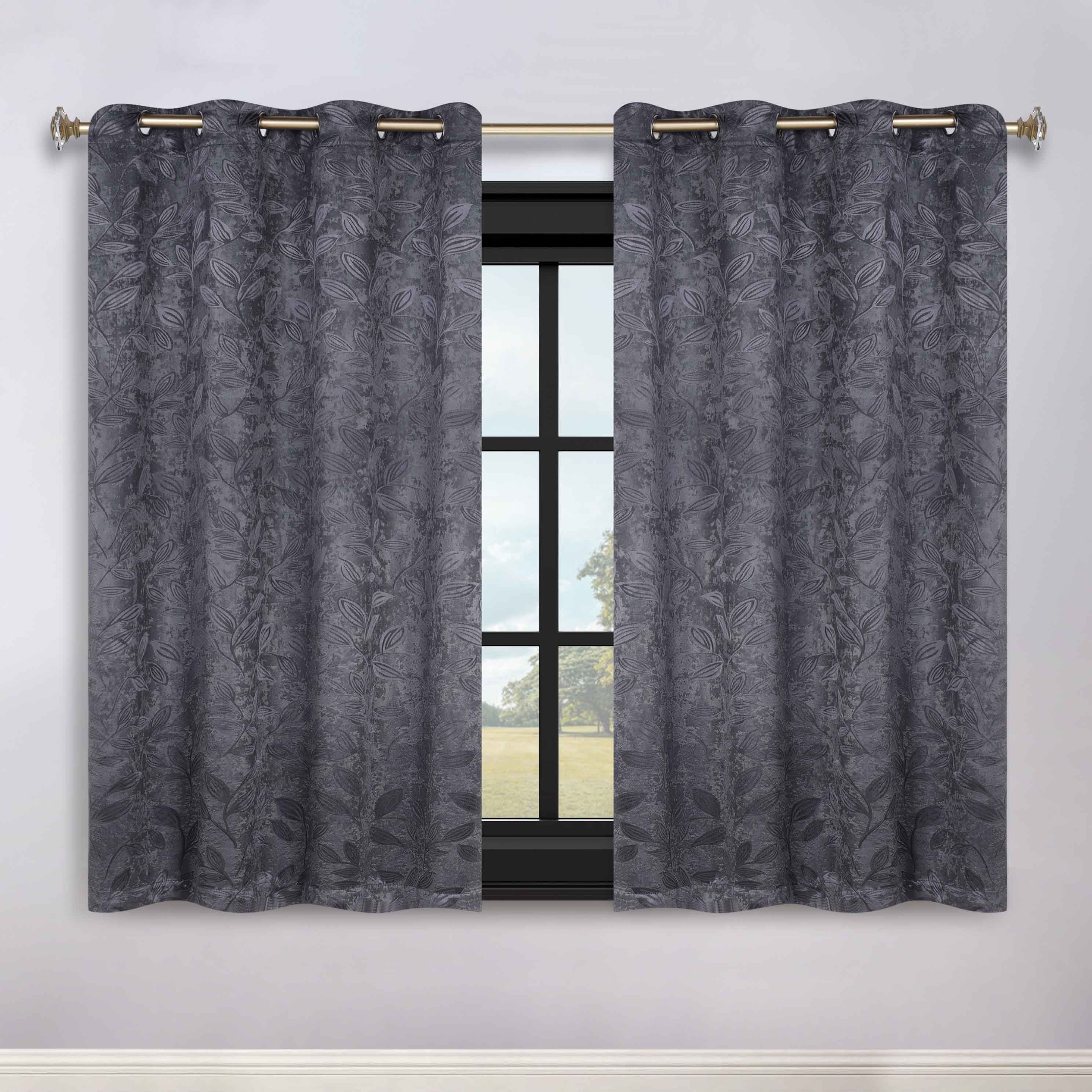 Leaves Room Darkening Grommet Blackout Curtain Panels, Set of 2 - Blackout Curtains by Superior