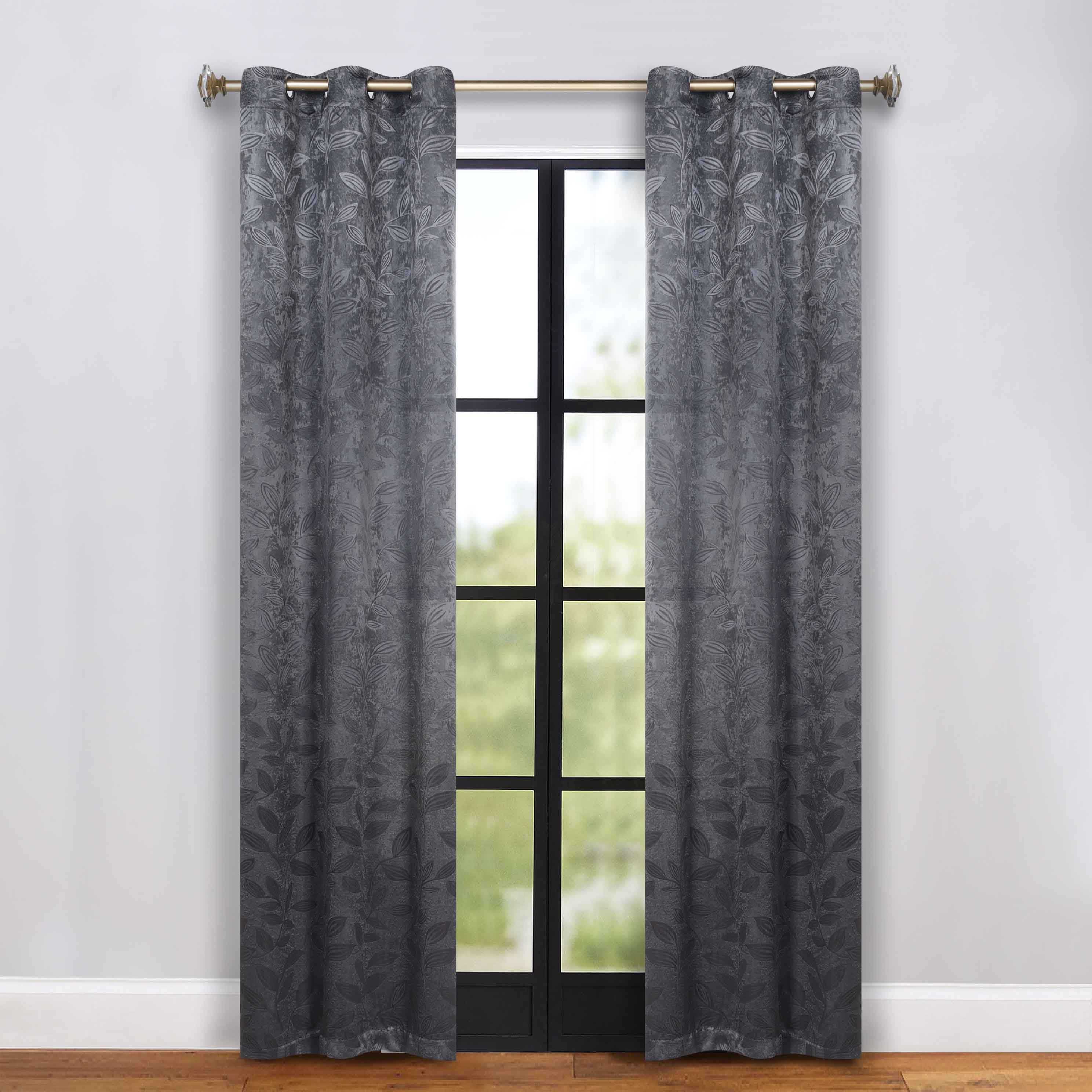 Leaves Room Darkening Grommet Blackout Curtain Panels, Set of 2 - Blackout Curtains by Superior