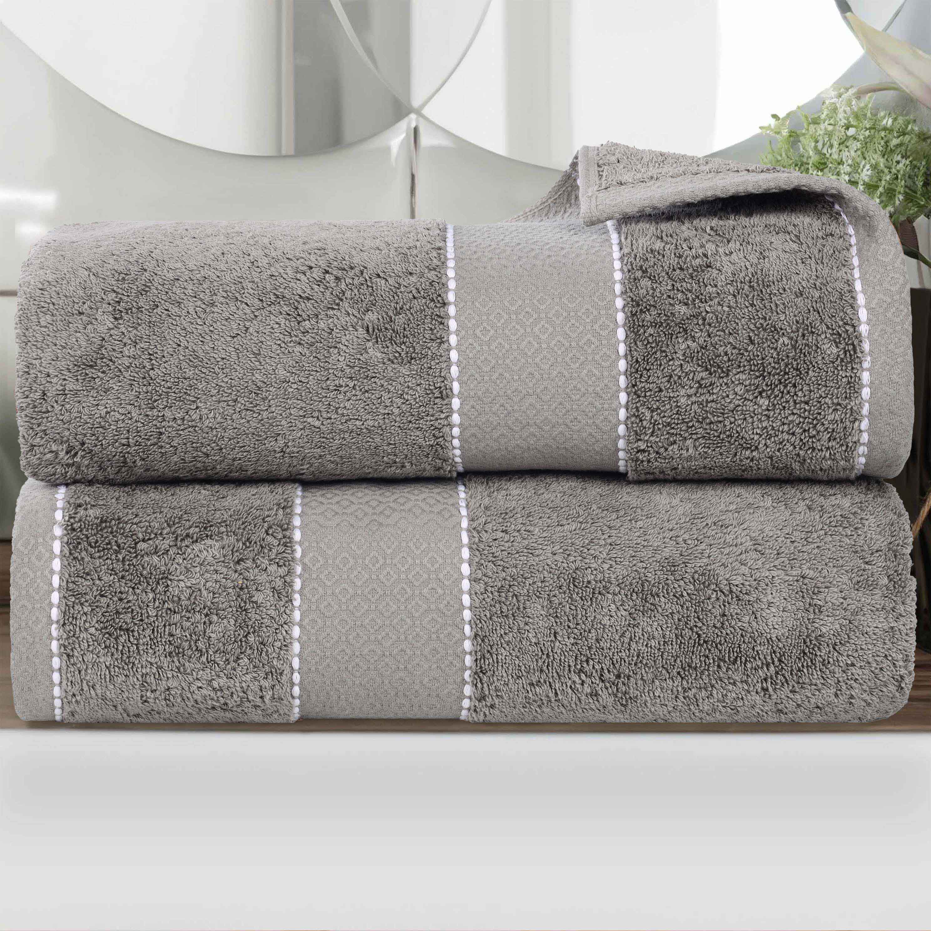 Niles Egyptian Giza Cotton Plush Thick Absorbent Bath Sheet Set of 2 - Bath Sheet by Superior Brand