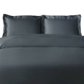 100% Rayon From Bamboo 300 Thread Count Solid Duvet Cover Set - Charcoal