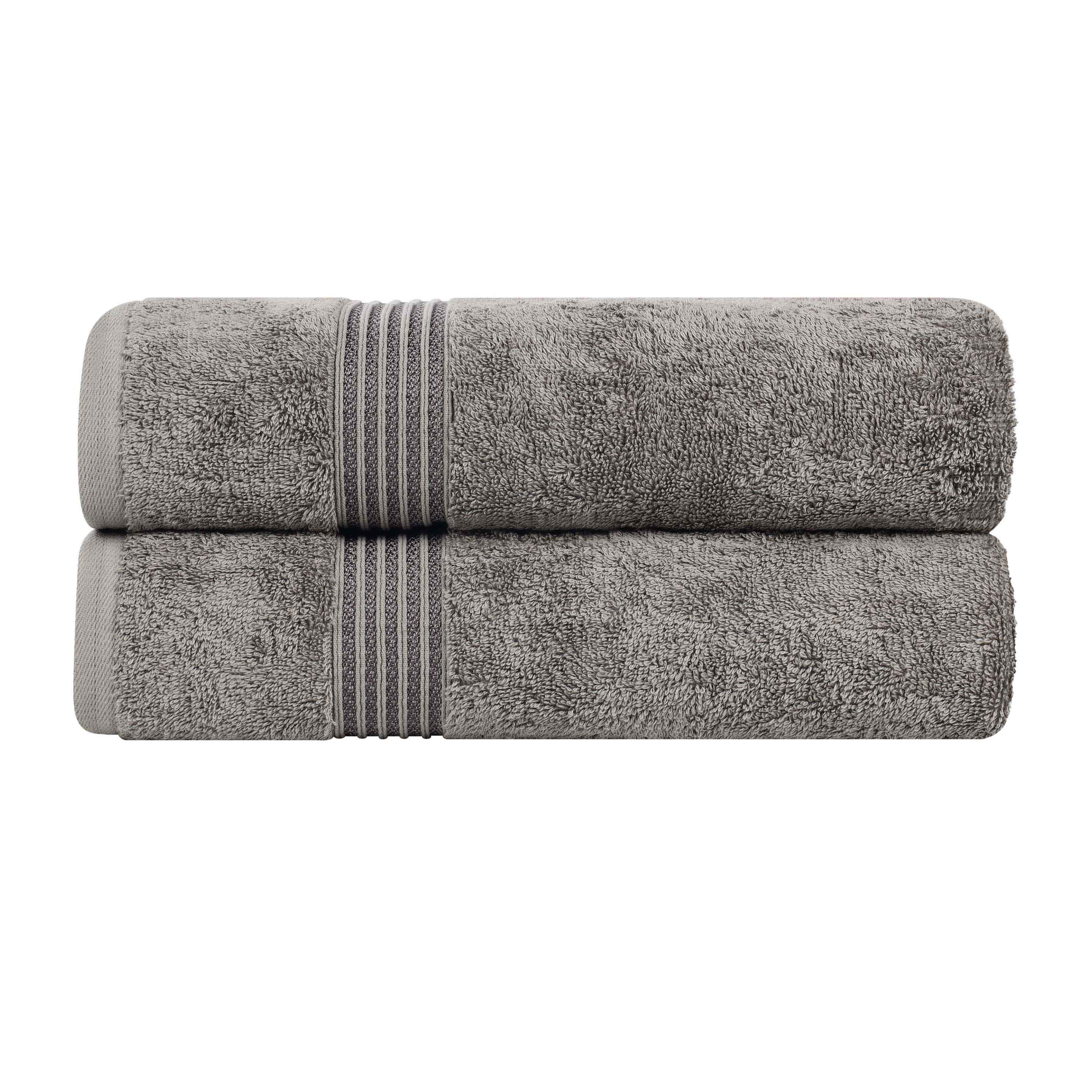 Heritage Egyptian Cotton Plush Absorbent Luxury Bath Towel Set of 2 - Bath Towel by Superior