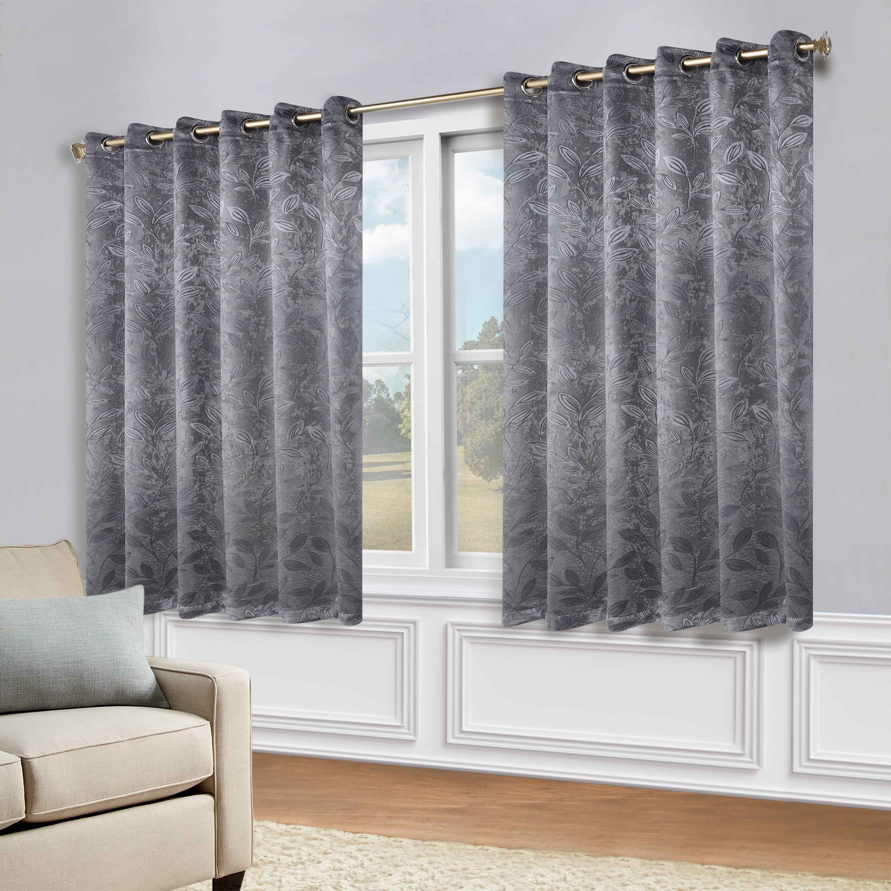 Leaves Room Darkening Grommet Blackout Curtain Panels, Set of 2 - Blackout Curtains by Superior