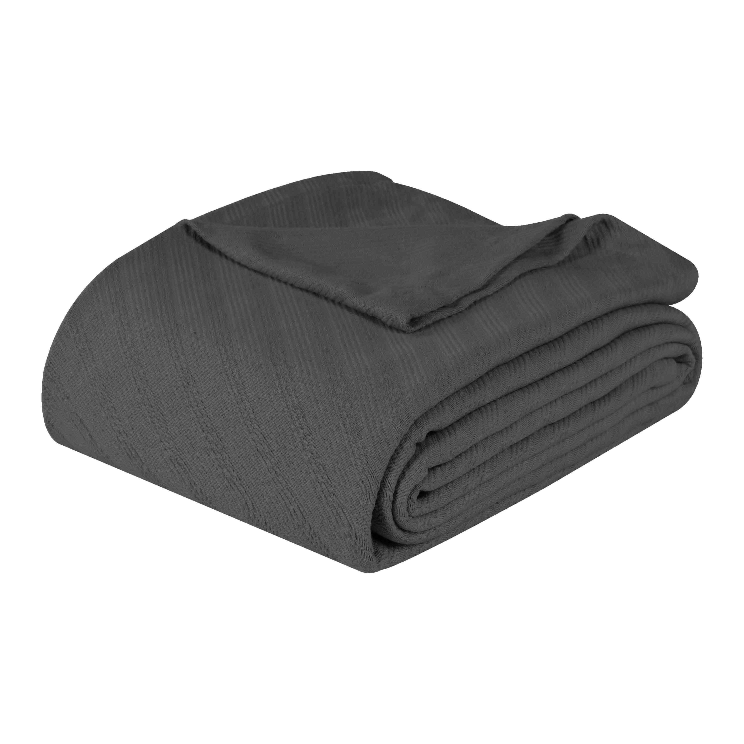 Milan Cotton Textured Jacquard Striped Lightweight Woven Blanket - Blanket by Superior Brand