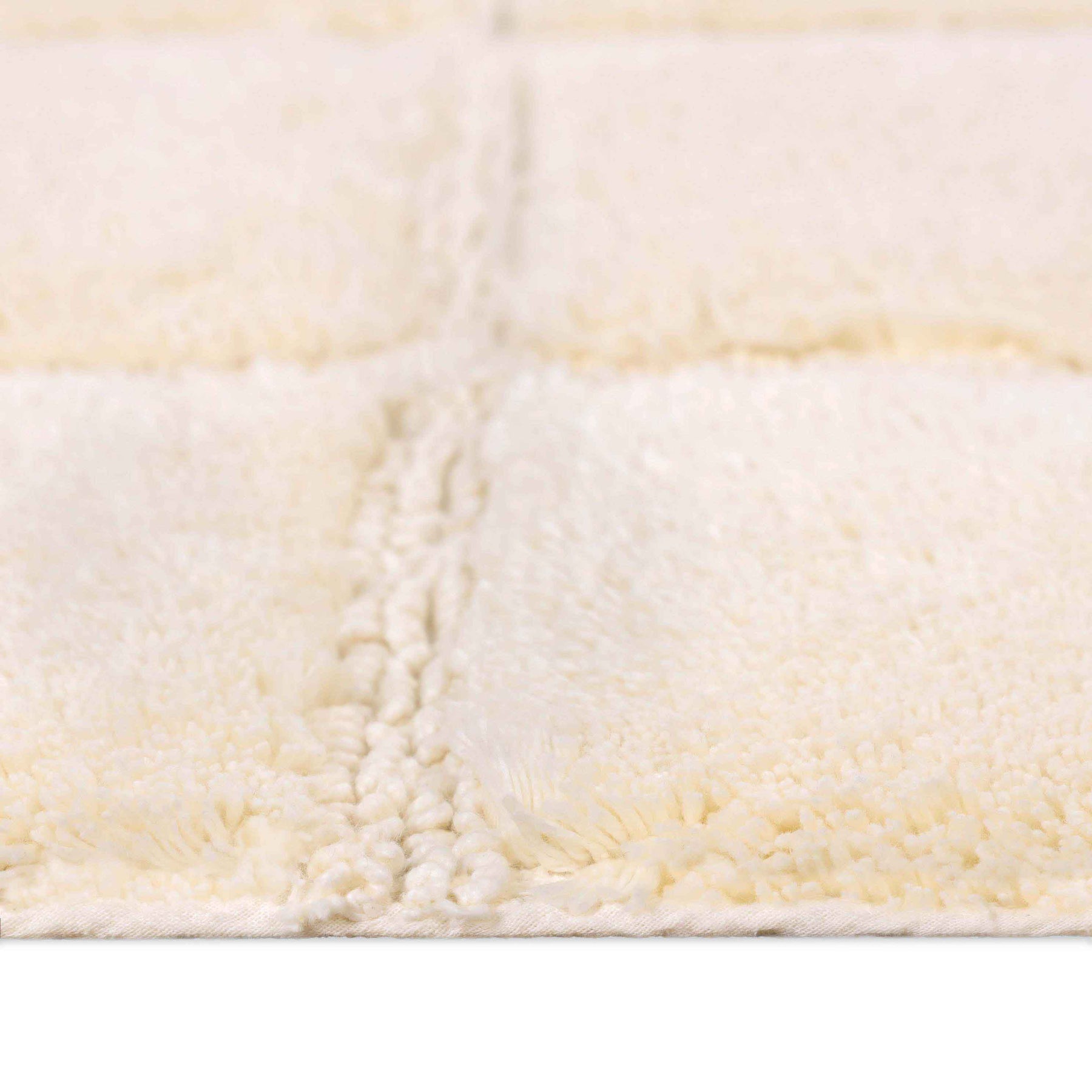 Superior Non-Slip Washable Cotton 2 Piece Bath Rug Set - Ivory