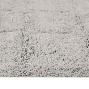 Superior Non-Slip Washable Cotton 2 Piece Bath Rug Set - Silver