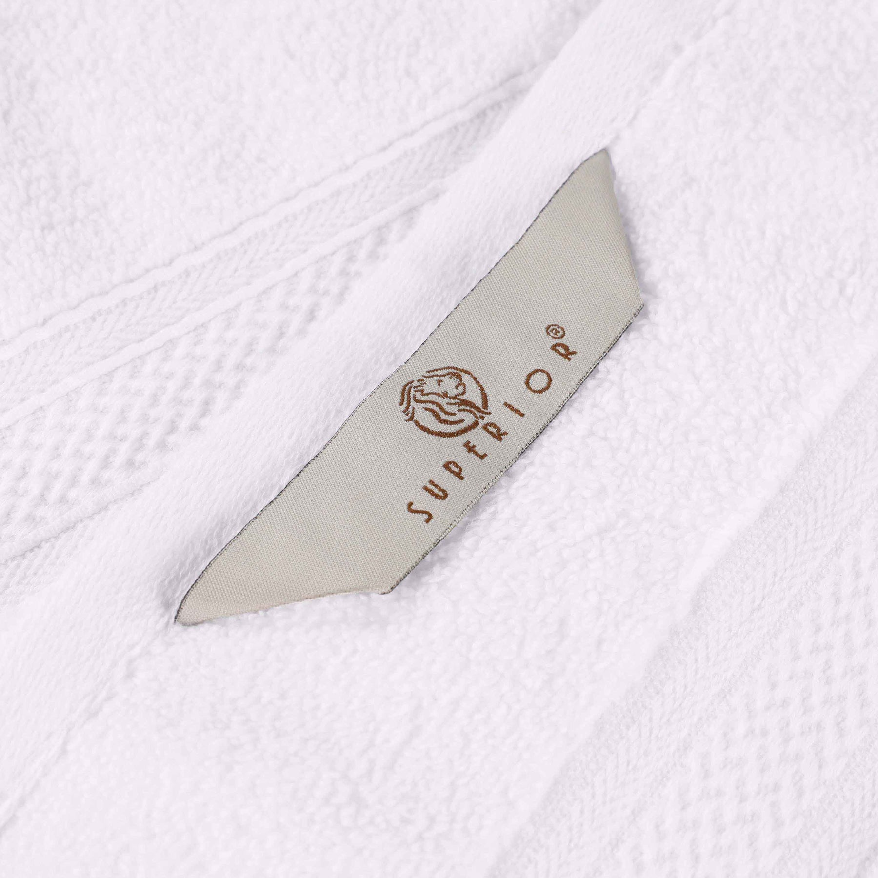 Cotton Highly Absorbent 6-Piece Jacquard Chevron Towel Set - Ivory
