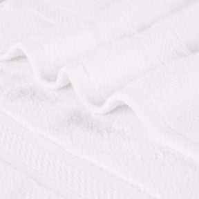 Chevron Zero Twist Cotton Solid and Jacquard - White
