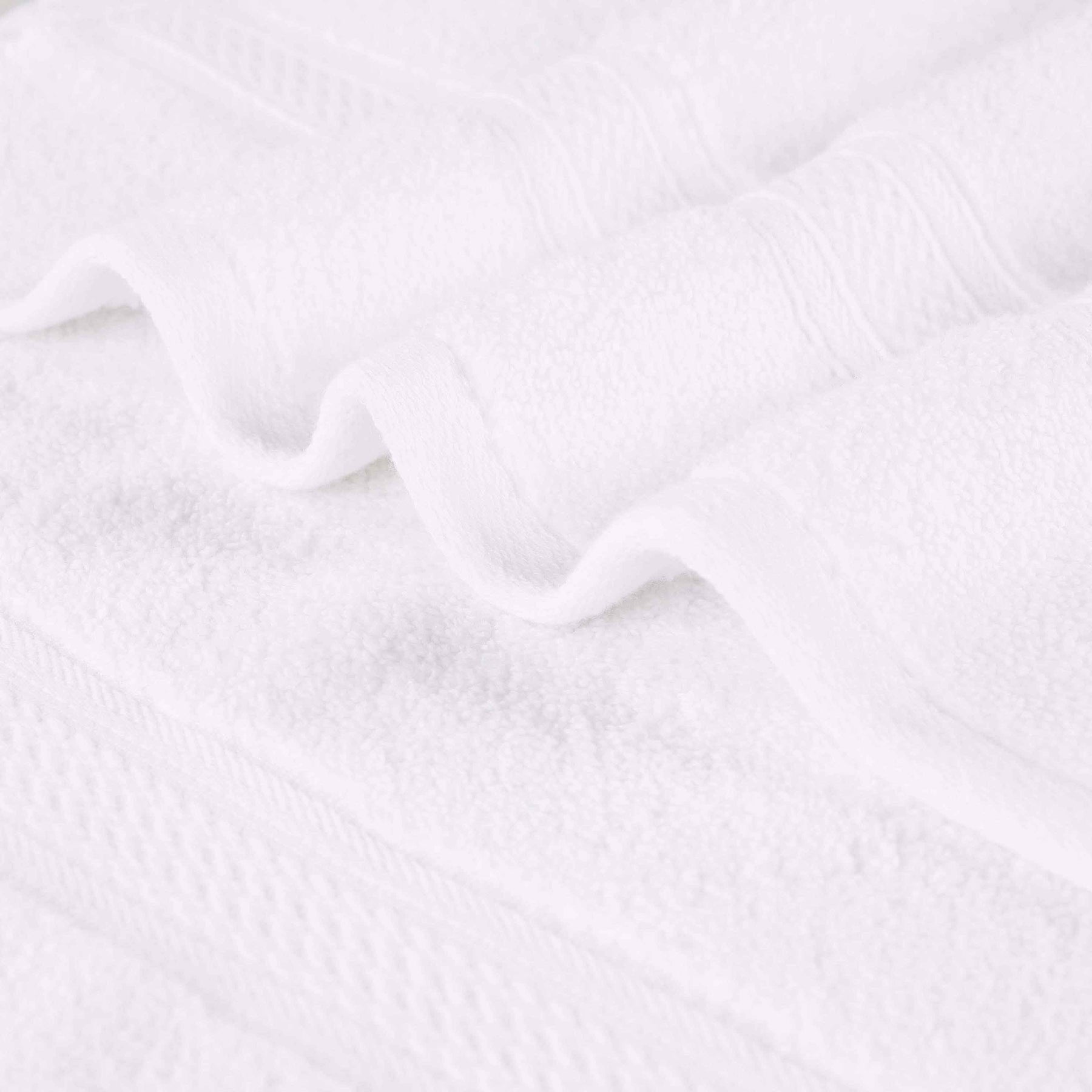 Chevron Zero Twist Cotton Solid - White