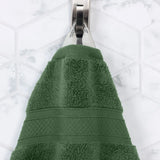 Chevron Zero Twist Solid and Jacquard Soft Cotton Hand Towel Set of 6