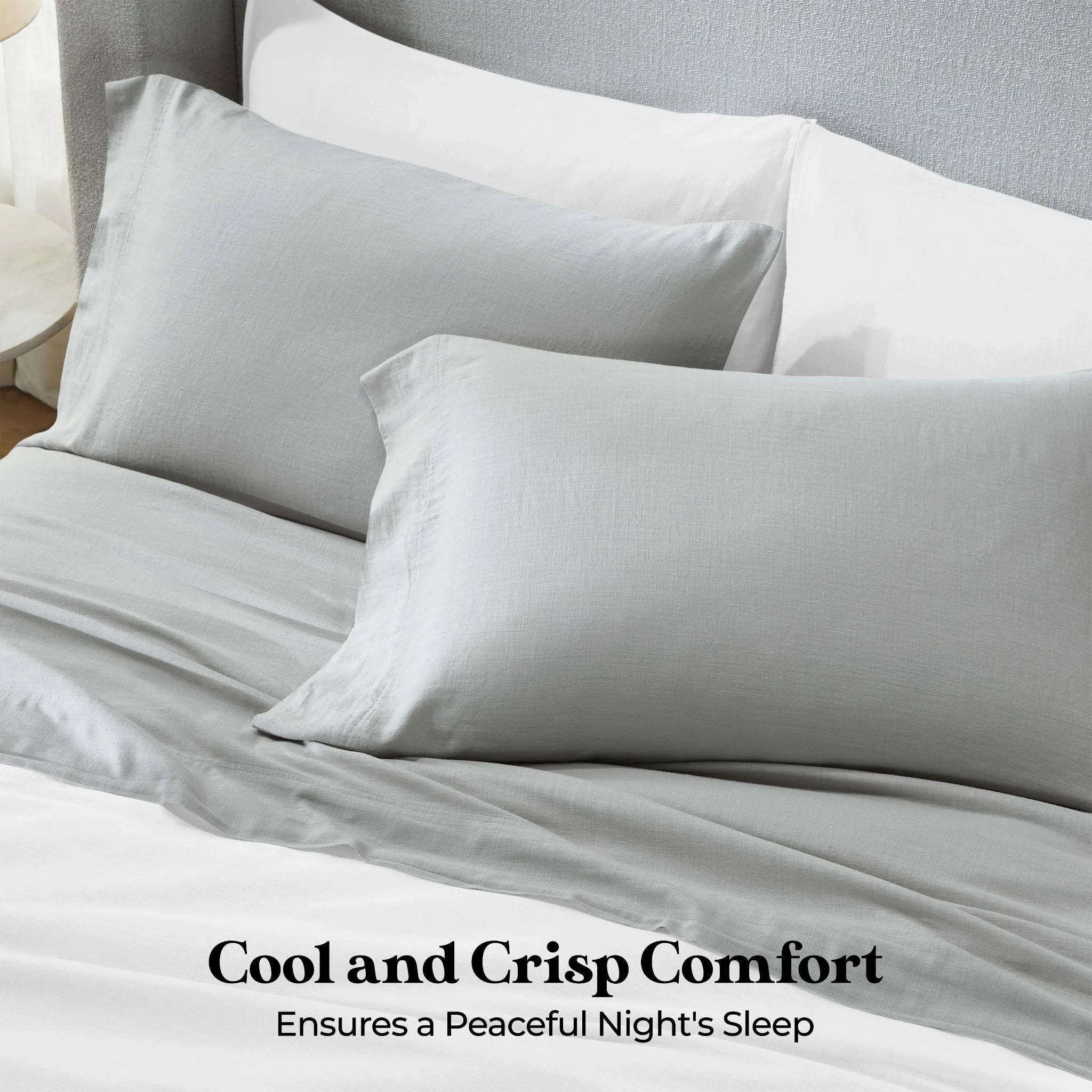 Chloe 100% Cotton Linen Texture Vintage Wash Deep Pocket Bed Pillowcase Set - Pillowcases by Superior Brand