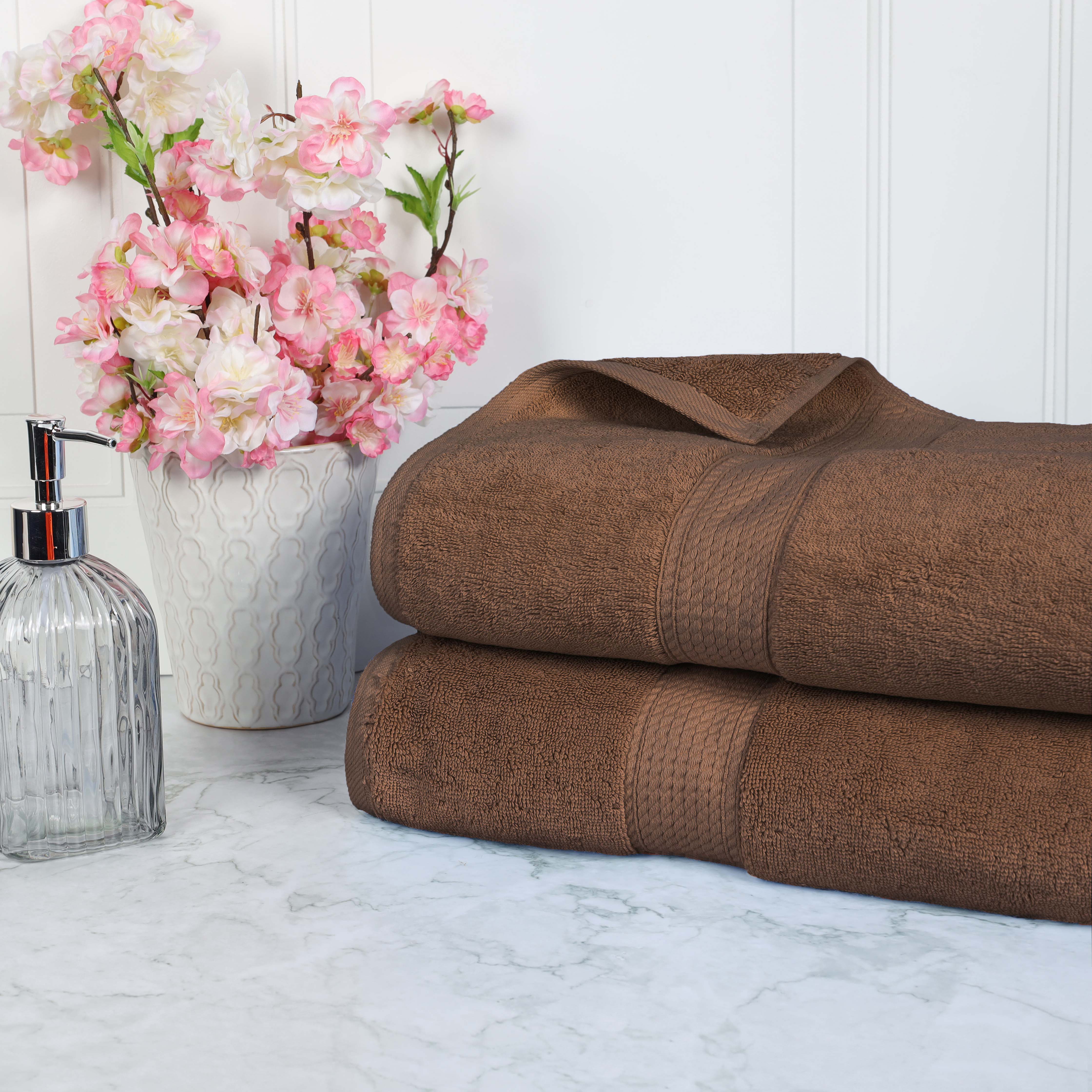 Madison Egyptian Cotton Pile Plush Heavyweight Bath Sheet Set of 2 - Egyptian Cotton Bath Sheet by Superior