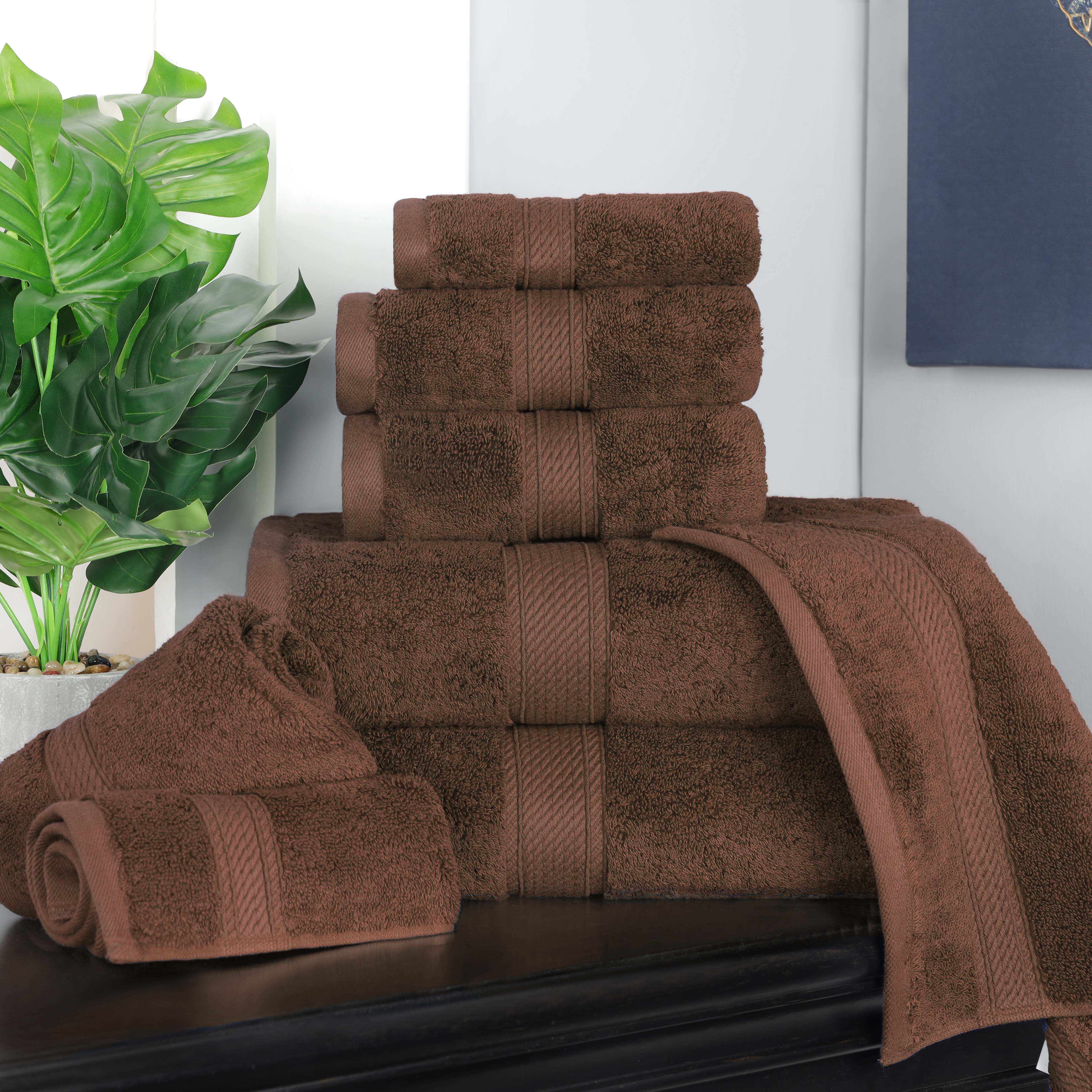Madison Egyptian Cotton Plush Heavyweight 8 Piece Towel Set - Egyptian Cotton Towel Set by Superior Brand