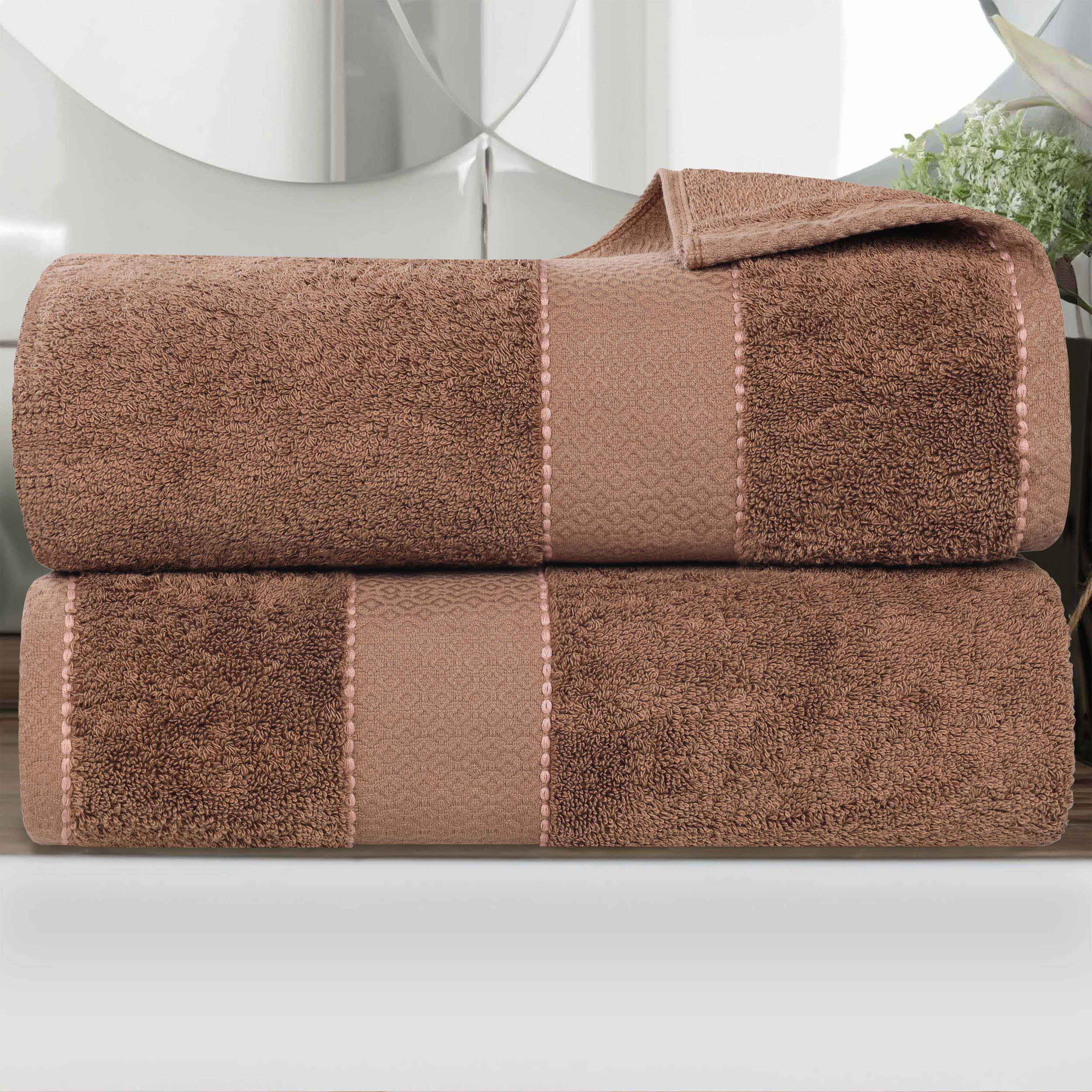 Niles Egyptian Giza Cotton Plush Thick Absorbent Bath Sheet Set of 2 - Bath Sheet by Superior Brand