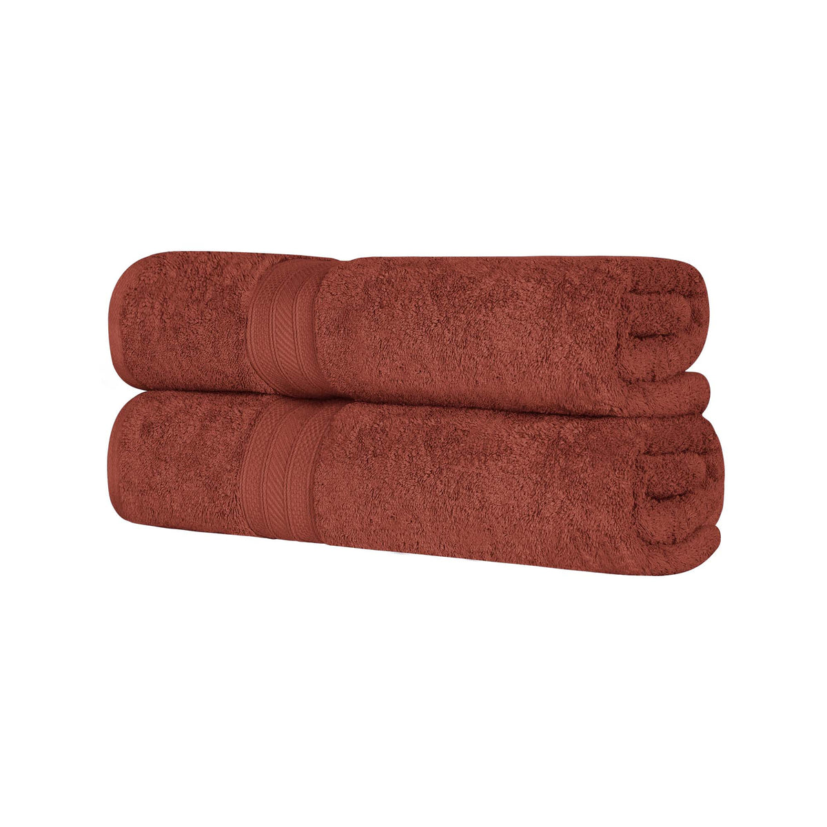 Cotton Heavyweight Absorbent Plush 2 Piece Bath Sheet Set - Chocolate