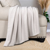 Chrisney Cotton Blanket - Textured Chevron Weave & All Season Comfort
