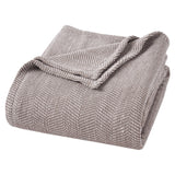 Chrisney Cotton Blanket - Textured Chevron Weave & All Season Comfort