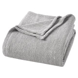 Chrisney Cotton Blanket - Textured Chevron Weave & All Season Comfort