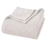 Chrisney Cotton Blanket - Textured Chevron Weave & All Season Comfort