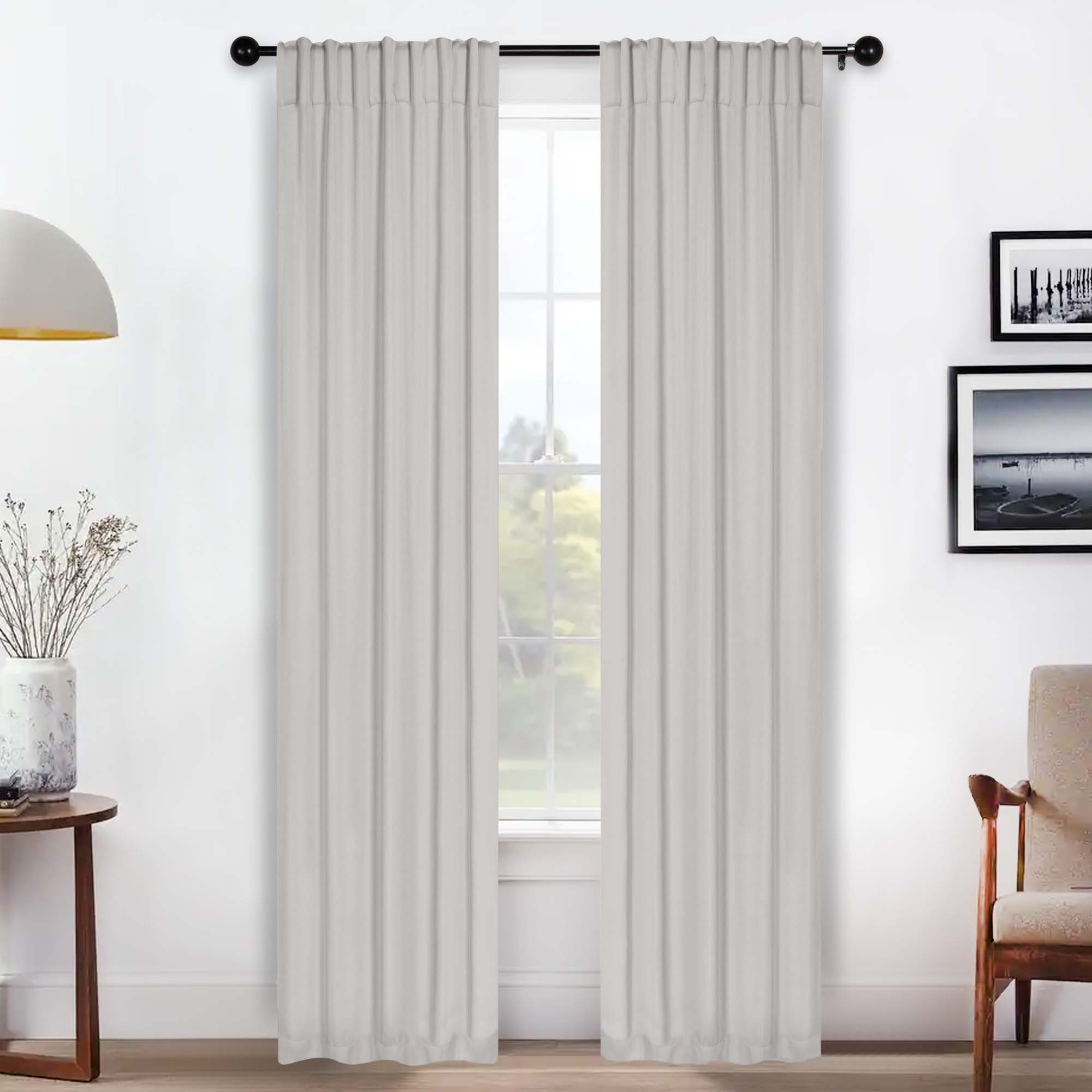 Solid Room Darkening Blackout Curtain Panels, Back Tabs, Set of 2 - Blackout Curtains by Superior