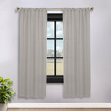 Solid Room Darkening Rod Pocket Blackout Curtain Panels, Set of 2 - Blackout Curtains by Superior